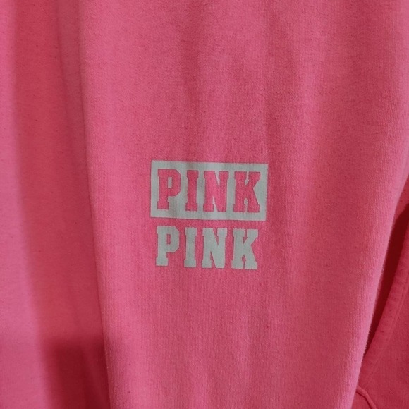 PINK quarter zip hot pink sweatshirt Small - Picture 6 of 8